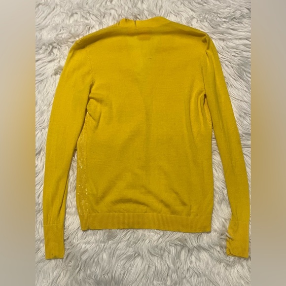 Vintage Tory Burch yellow wool sequin small cardigan - Picture 4 of 6